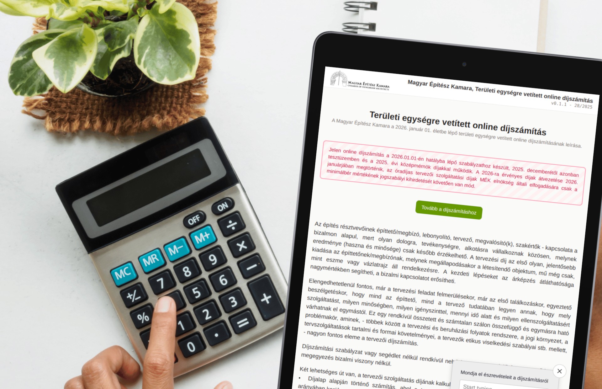 Elindult a kamarai díjszámítás online verziója