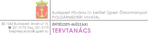 Újpesti Városrendezési és Építészeti Tervtanács - 2016.01.28.
