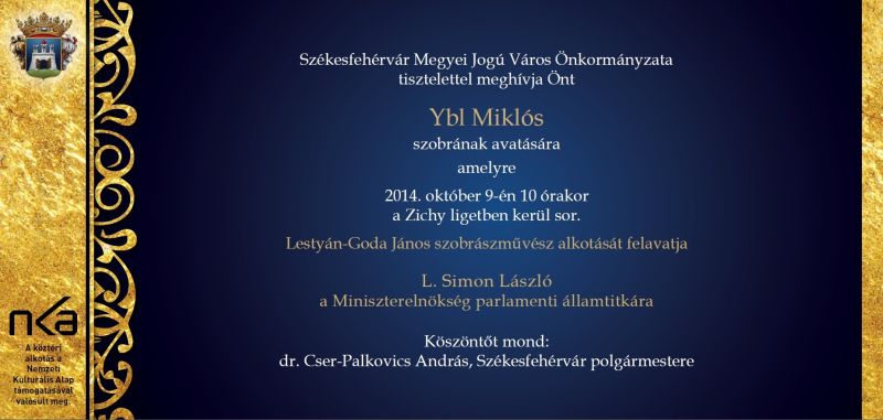 Ybl szoboravatás és az Ybl 200 országjáró program Székesfehérváron