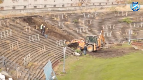 Megkezdődött a Hidegkuti Nándor Stadion bontása