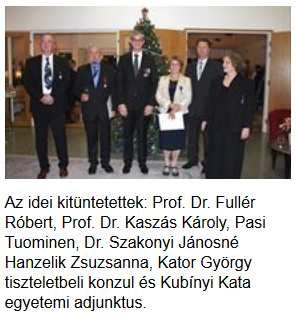 Kaszás Károly Finn Oroszlán-érdemrendet kapott