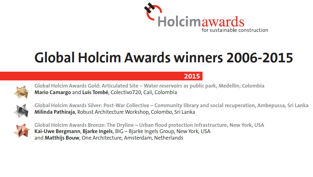 A Holcim Awards 2015 nyertesi
