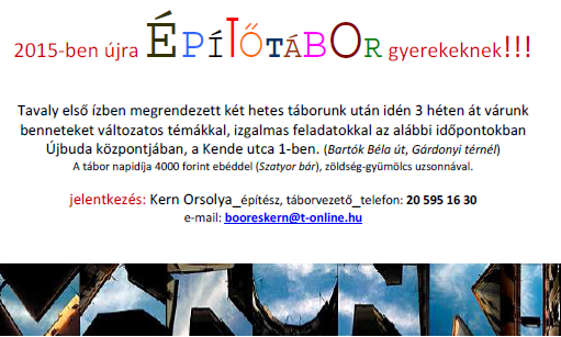 2015-ben újra Építőtábor gyerekeknek