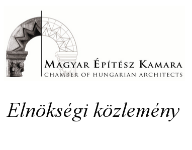 Magyar Építész Kamara elnökségének közleménye - 2015. december 21.