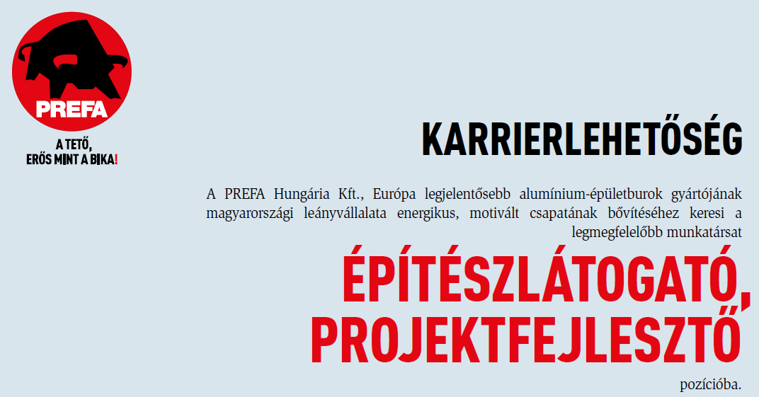 Karrierlehetőség: ÉPÍTÉSZLÁTOGATÓ, PROJEKTFEJLESZTŐ pozícióba