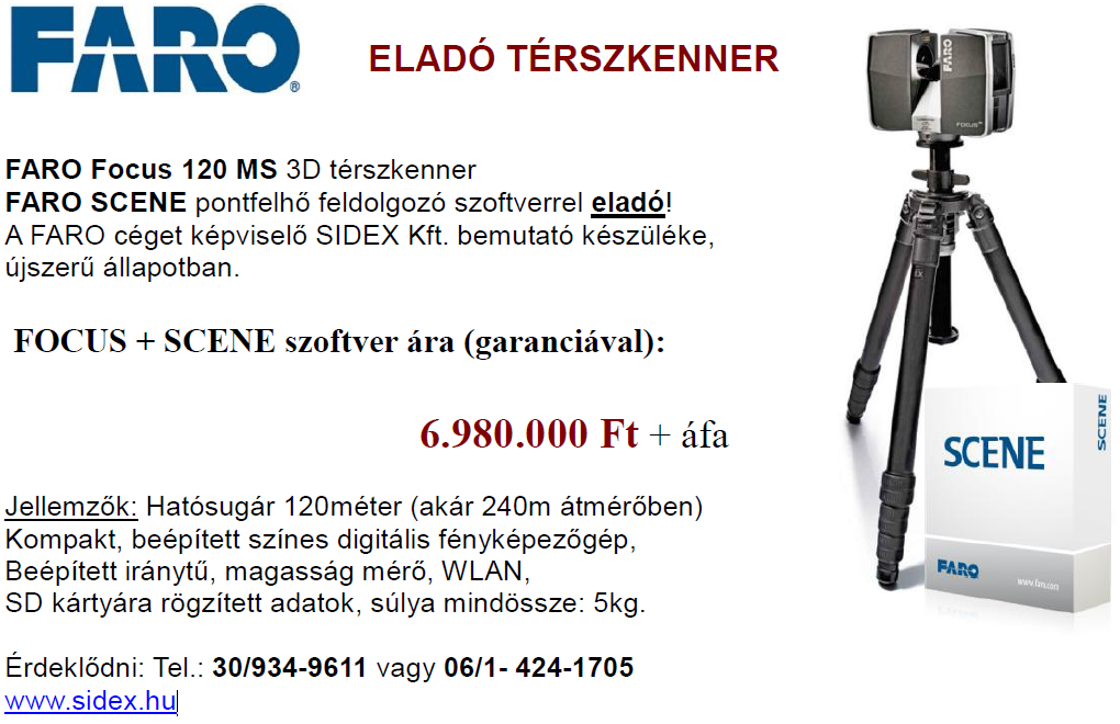 FARO Focus 120 MS 3D térszkenner eladó