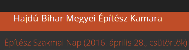 Építész Szakmai Nap (2016. április 28., csütörtök)