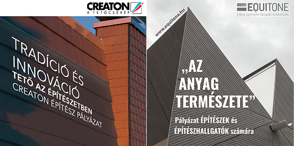 Tradíció és Innováció – tető az építészetben „Az anyag természete” – szálcement homlokzatok alkalmazása CREATON Építész pályázatok 2016