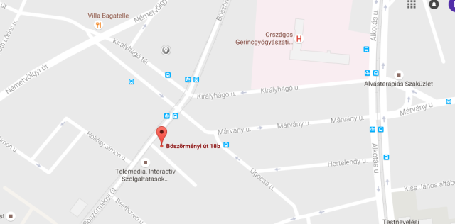 1126 Budapest XII. k. Böszörményi út 18/b ( Szoboszlai u. 21)