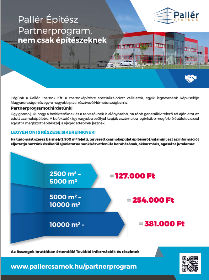 Pallér Építész Partnerprogram