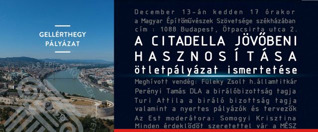 Gellérthegy ötletpályázat - a pályaművek bemutatása