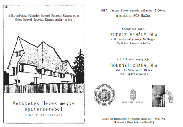 Metszetek Hevesmegye építészetéből 2017