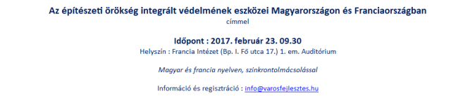 Az építészeti örökség integrált védelmének eszközei Magyarországon és Franciaországban