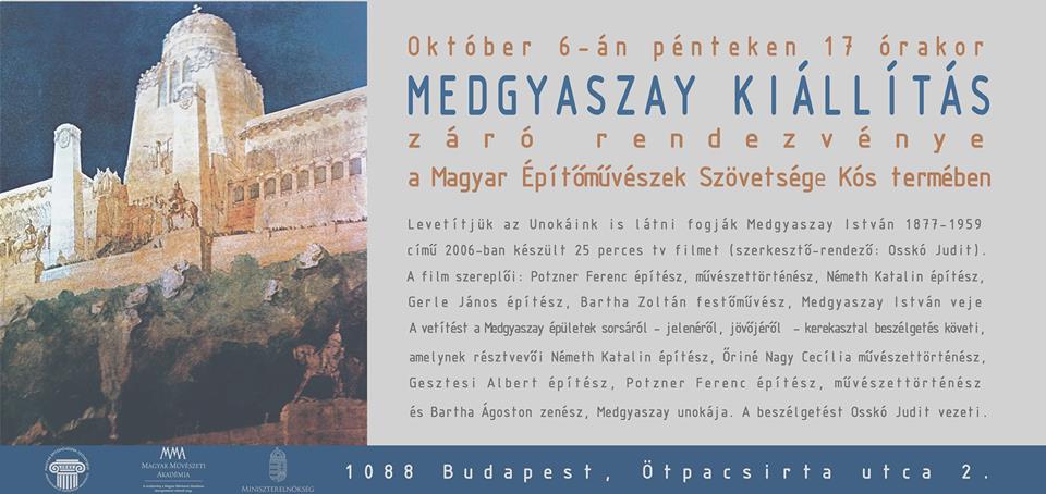 Medgyaszay film és kerekasztal beszélgetés - 2017. október 6.