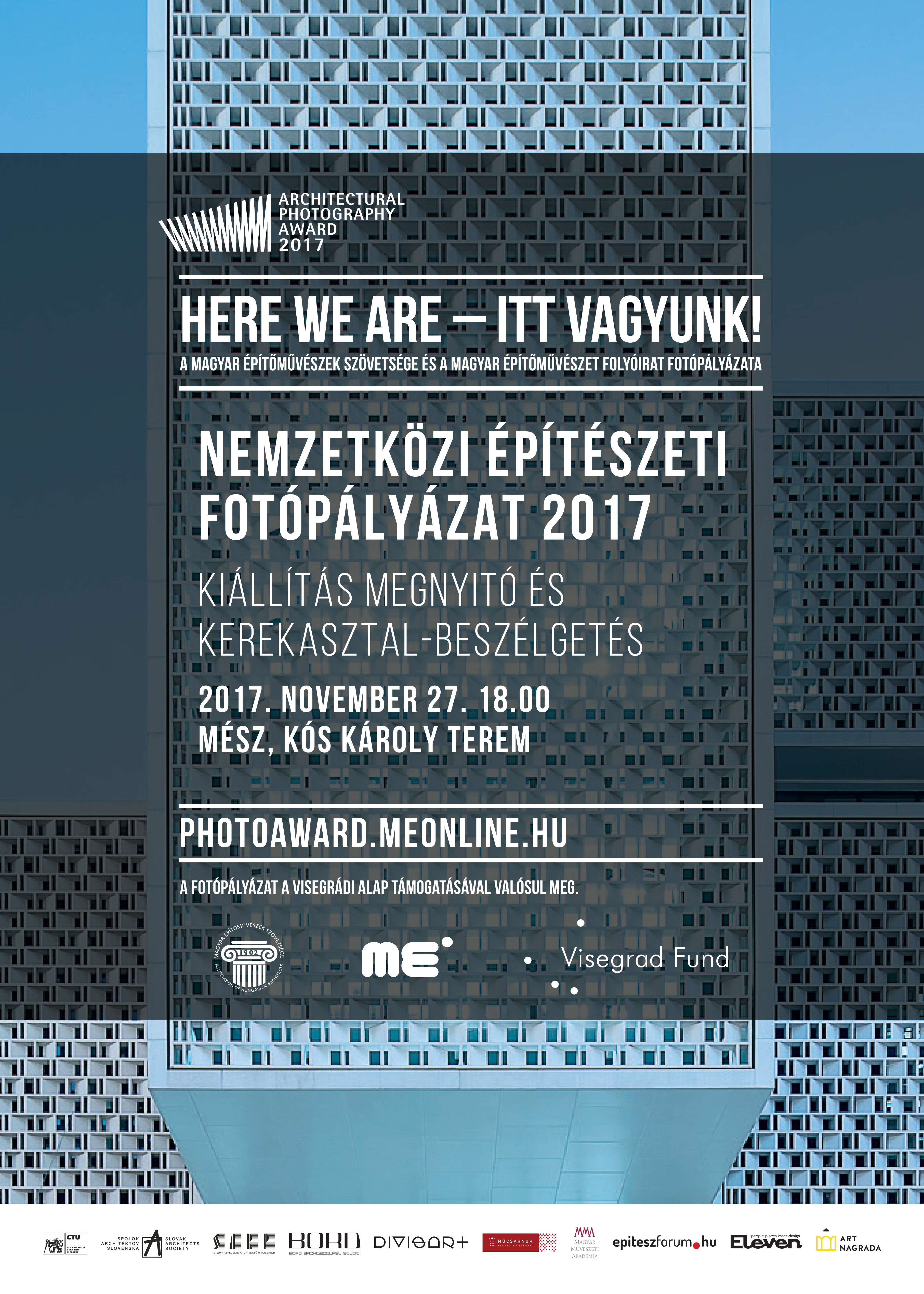 “Here we are- Itt vagyunk!” nemzetközi építészeti fotópályázat kiállítás megnyitó és kerekasztal beszélgetés