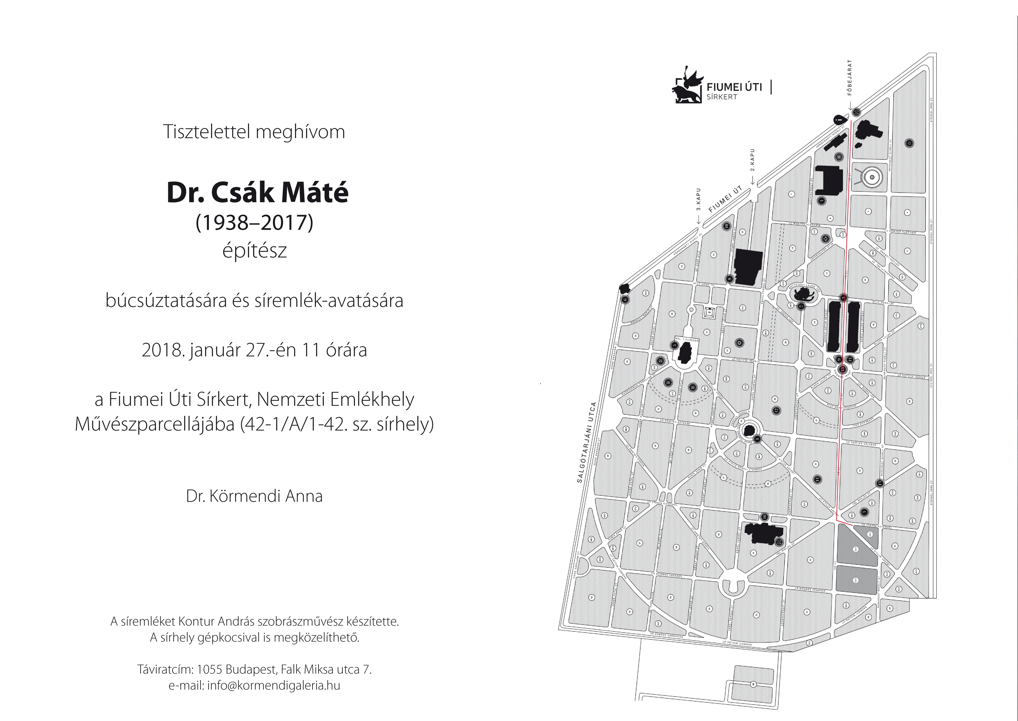 Elhunyt Dr. Csák Máté
