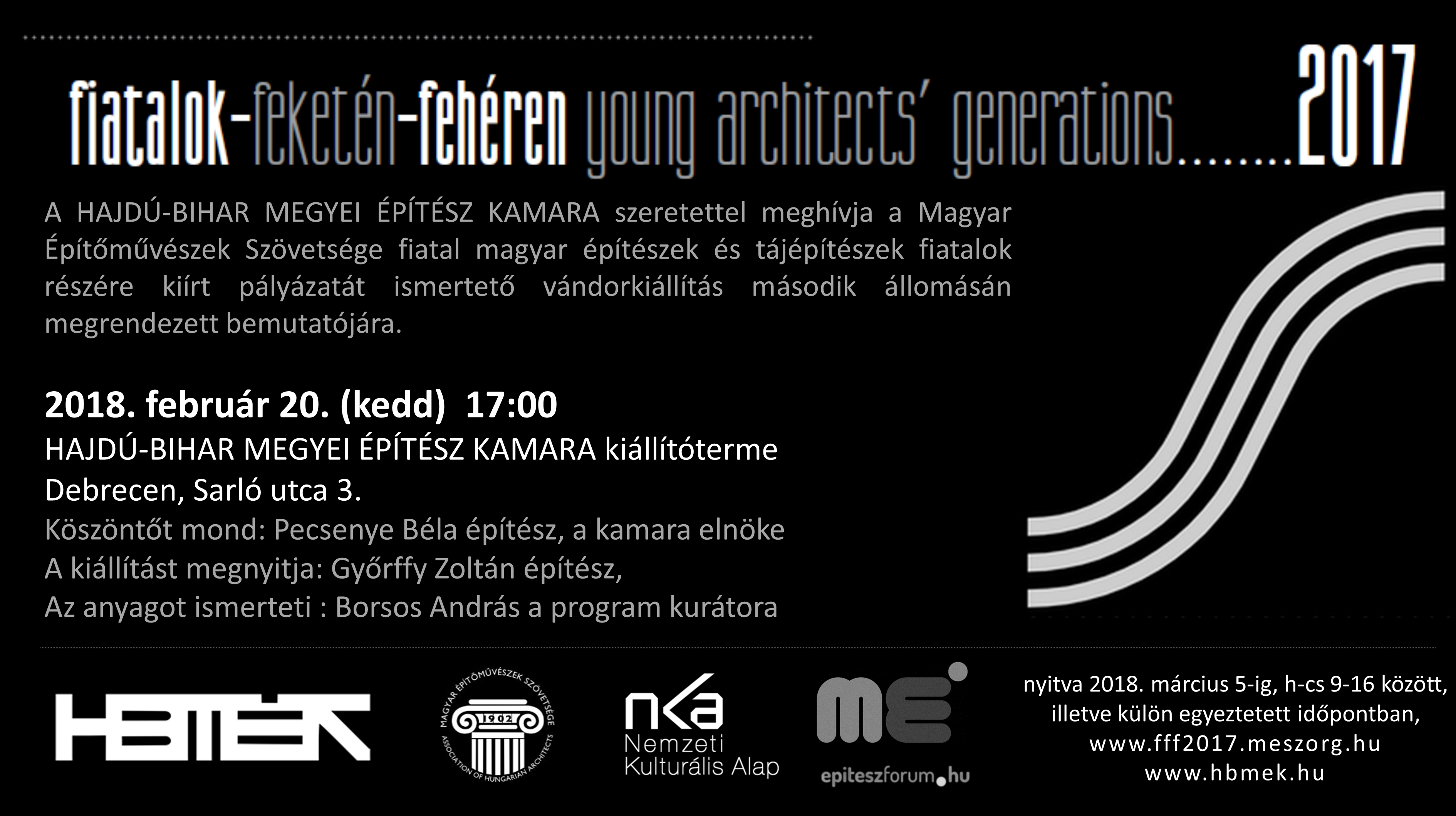Fiatalok-Feketén-Fehéren - Young architects’ generations 2017