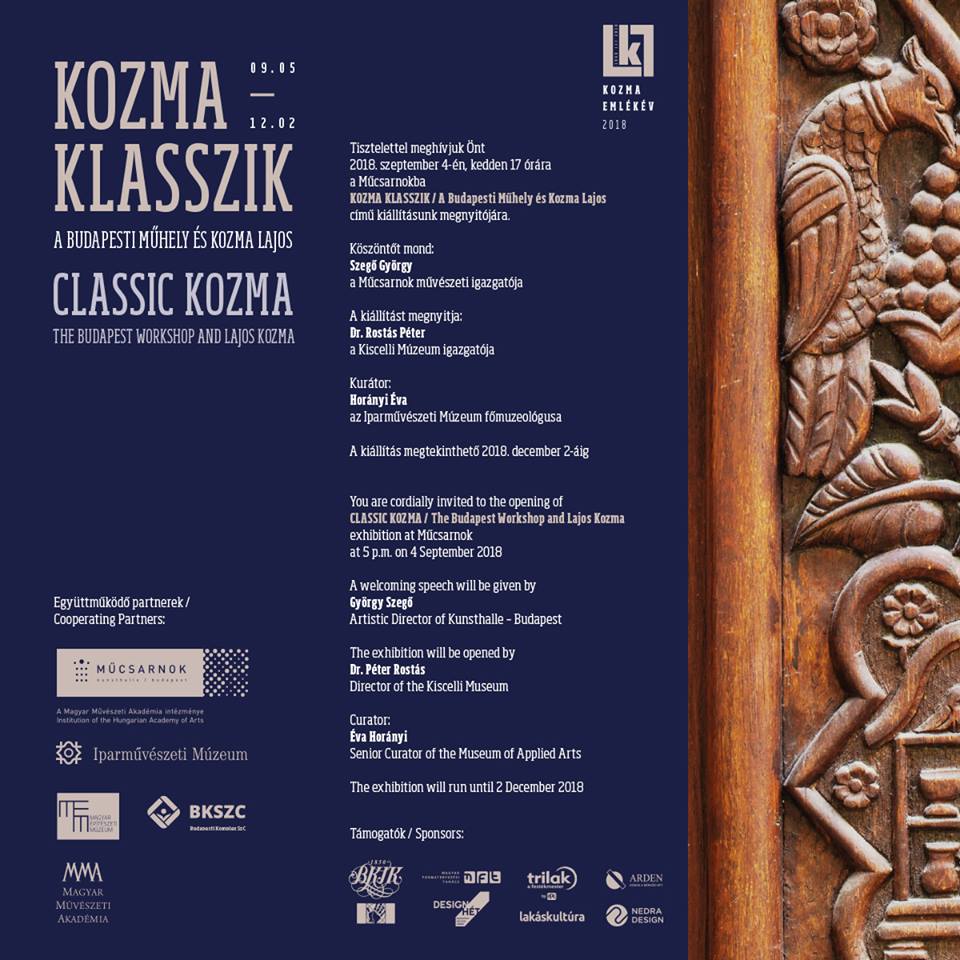 Kozma klasszik - a Budapesti műhely és Kozma Lajos című kiállítás