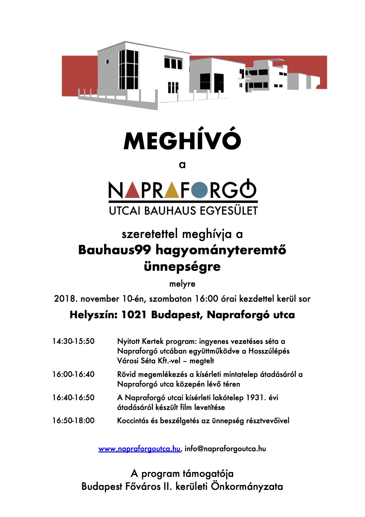 BAUHAUS99 programok és hagyományteremtő ünnepség