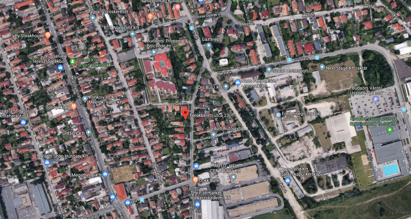 2040 Budaörs, Törökbálinti utca 22., hrsz.: 198.