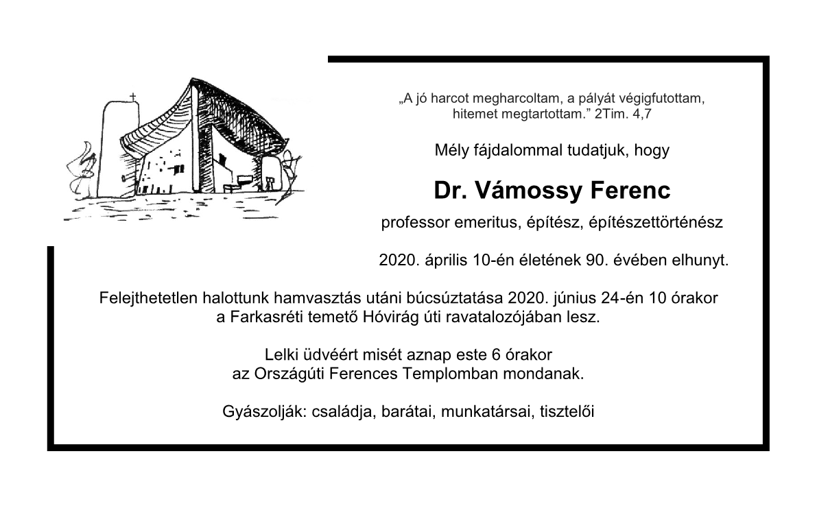Dr. Vámossy Ferenc búcsúztatása