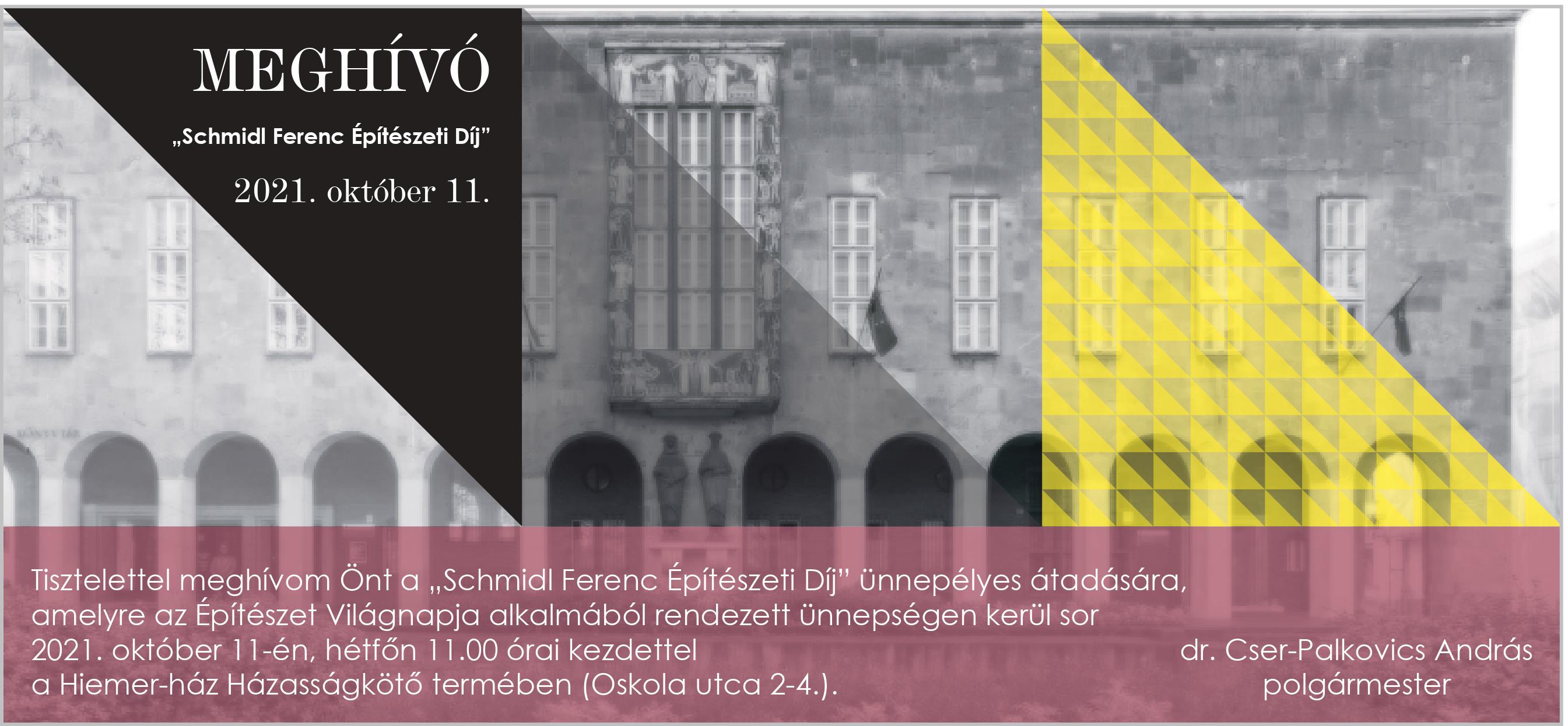 Schmidl Ferenc Építészeti Díj 2021 átadás