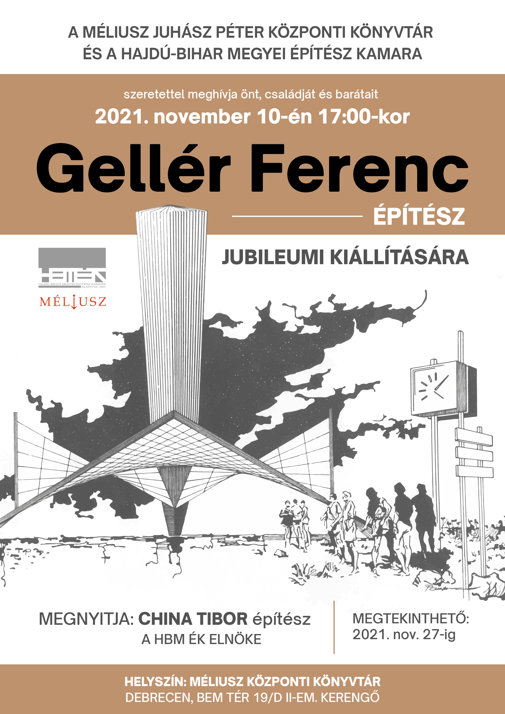 MEGHÍVÓ GELLÉR FERENC ÉPÍTÉSZ JUBILEUMI KIÁLLÍTÁSÁRA