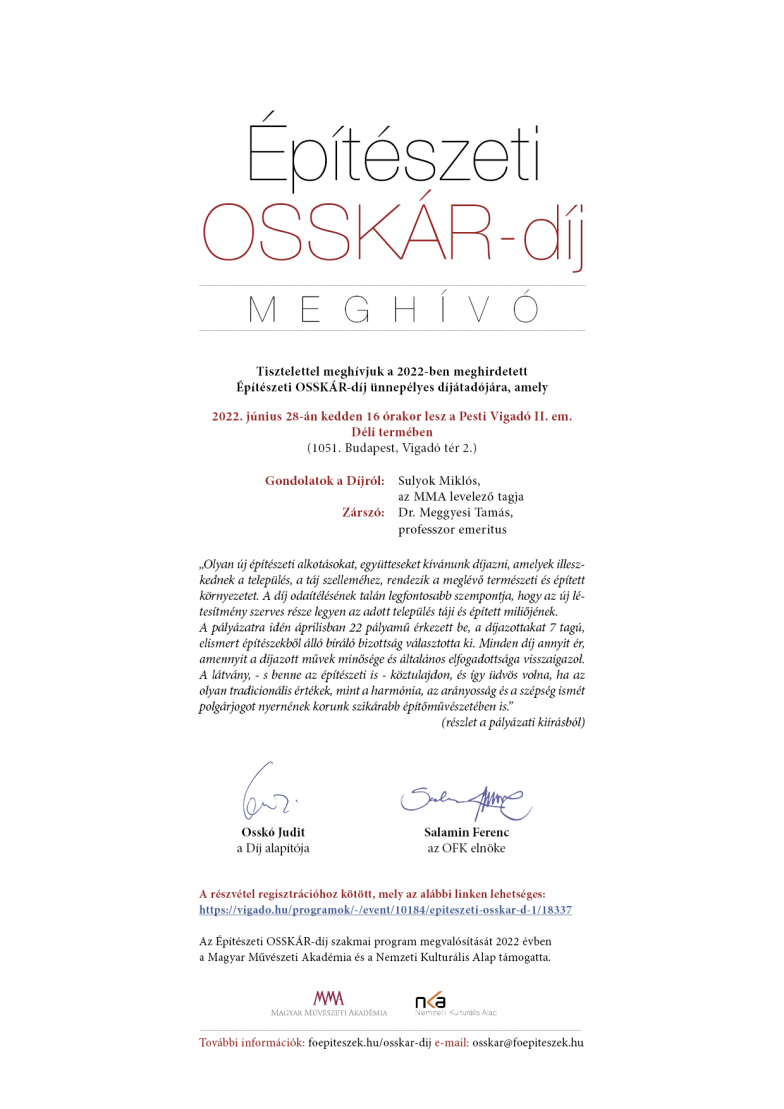OSSKÁR-díj ünnepélyes díjátadója 2022. június 28