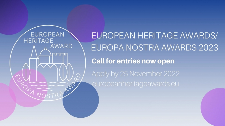 Az Európai Kulturális Örökség díj / Europa Nostra díj 2023-ra 2022. november 25-ig várják a jelentkezéseket