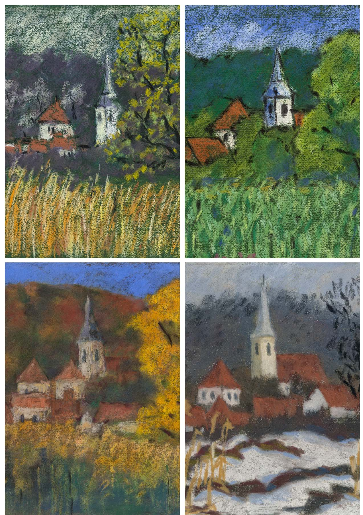 Meghívó Wagner Péter építész-grafikus "ÉVSZAKOK" c. kiállítására
