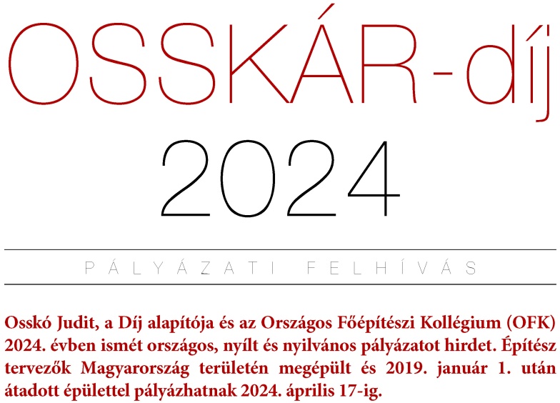 OSSKÁR-díj 2024 - Pályázati felhívás